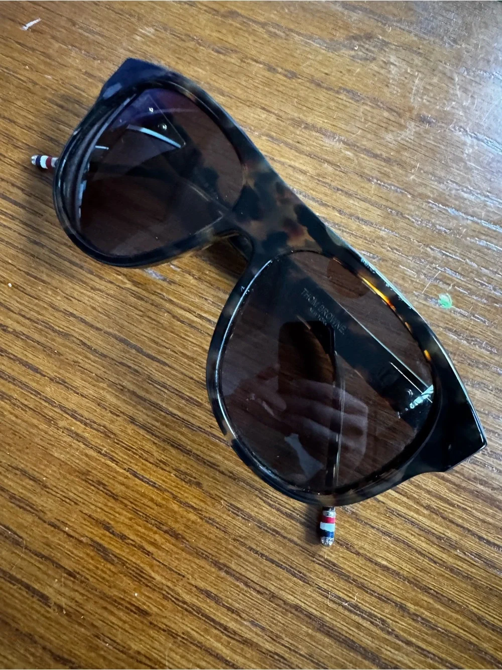 Thom Browne Tortoiseshell Sunglasses with Dark Brown Lenses